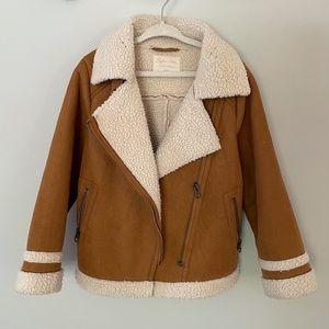 Bomber Suede and Sherpa Jacket